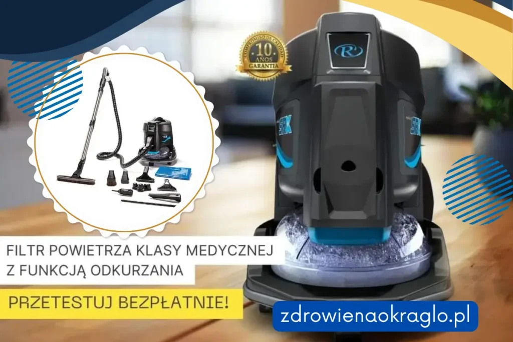 czyste powietrze. Filtr powietrza klasy medycznej z funkcją odkurzania